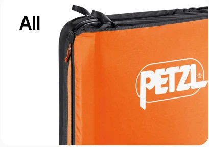 Orange Petzl crash pad